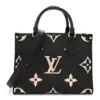 LV OnTheGo PM Black/Beige Giant Monogram Empreinte Leather
