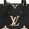LV OnTheGo PM Black/Beige Giant Monogram Empreinte Leather