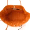 LV Braided Neverfull MM Damier Azur Canvas Orange Interior