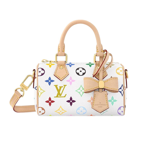 78F584C1-BD6F-8C9A-B637-031DB8B2AAC8.jpg LV x Takashi Murakami NANO SPEEDY adjustable shoulder strap white Top-Handle Bags / Crossbody Bags