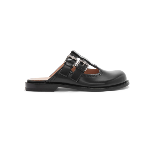 LOEWE Black Mary Jane Muller shoes flats slippers